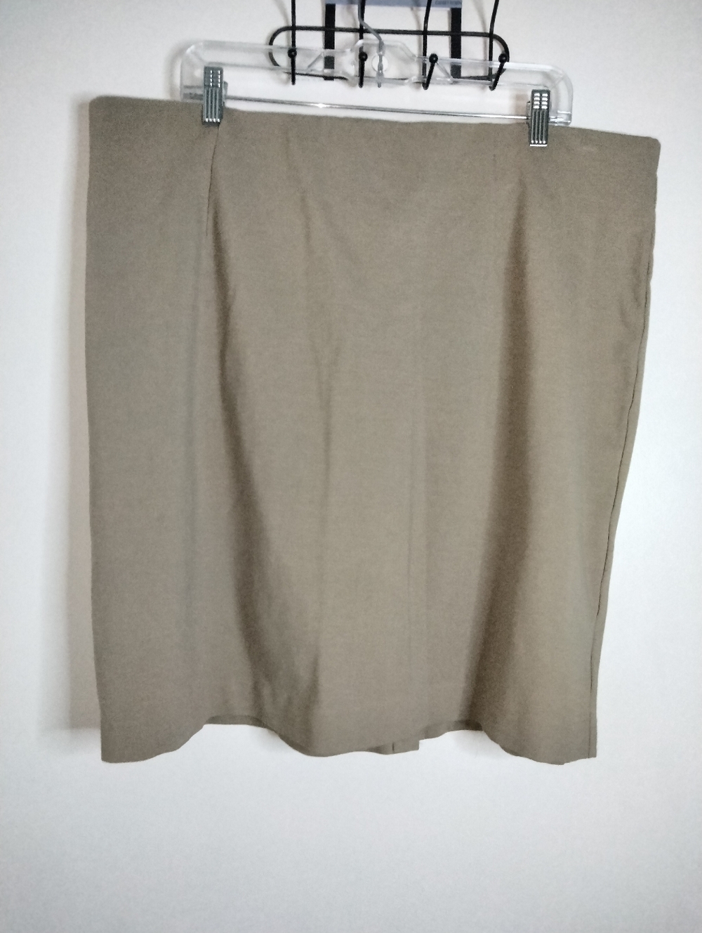 J. Jill Women's (Sz 2X) Nude/Beige Stretch Blend Basic Layer Ponte Pencil Skirt